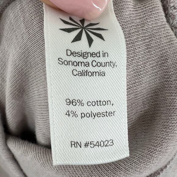 ATHLETA Eco Wash Pink Long Sleeve Turtleneck Sweatshirt Pocket Dress Tunic Sz M - Picture 9 of 10